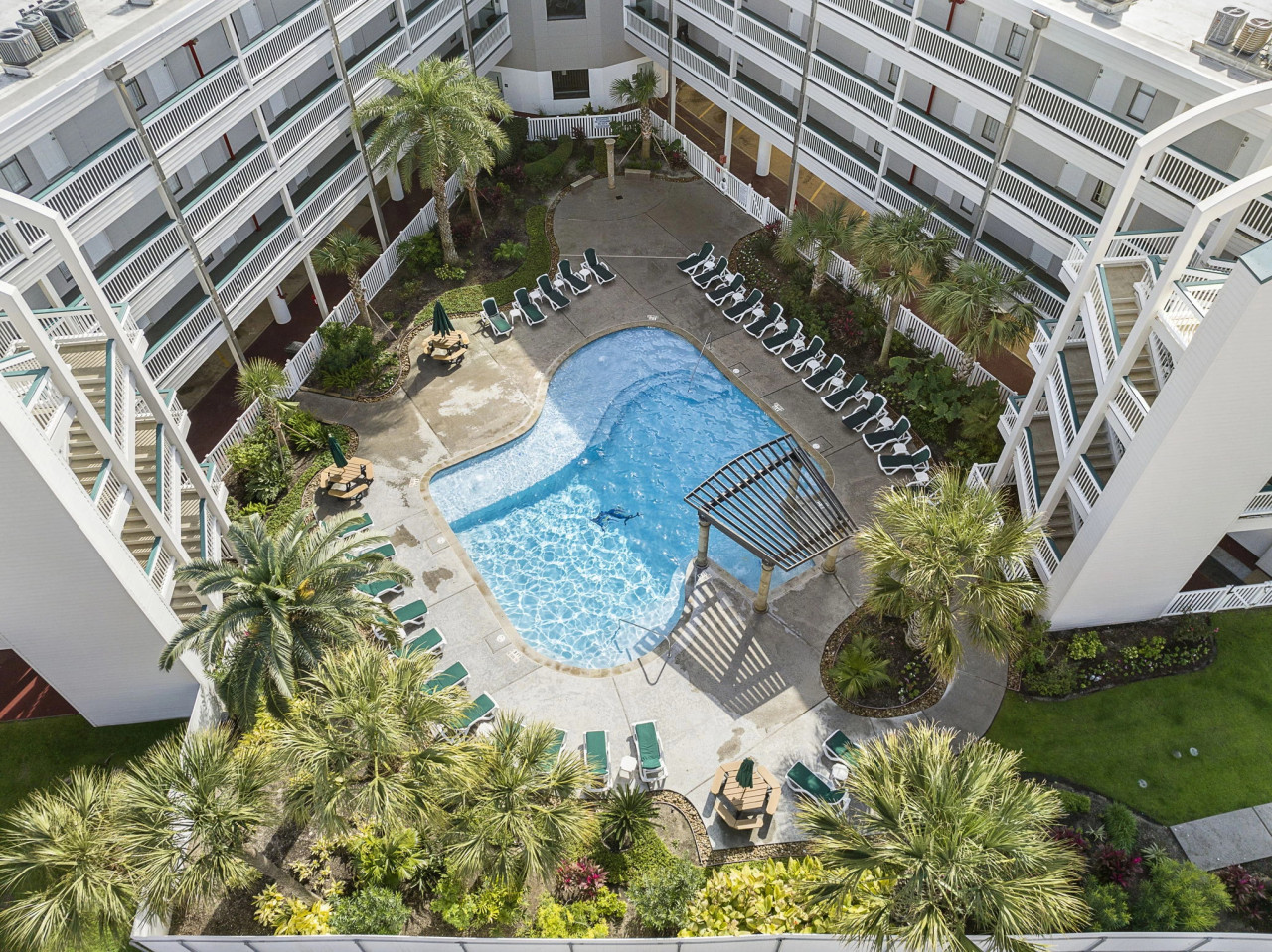 Enjoy two resort-style pools surrounded by lush landscaping—perfect for relaxing any time of day.