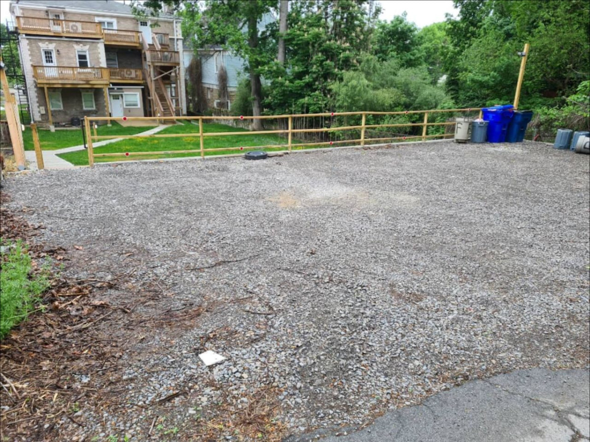 Private parking area accessible through side street available to guests who are staying with us.