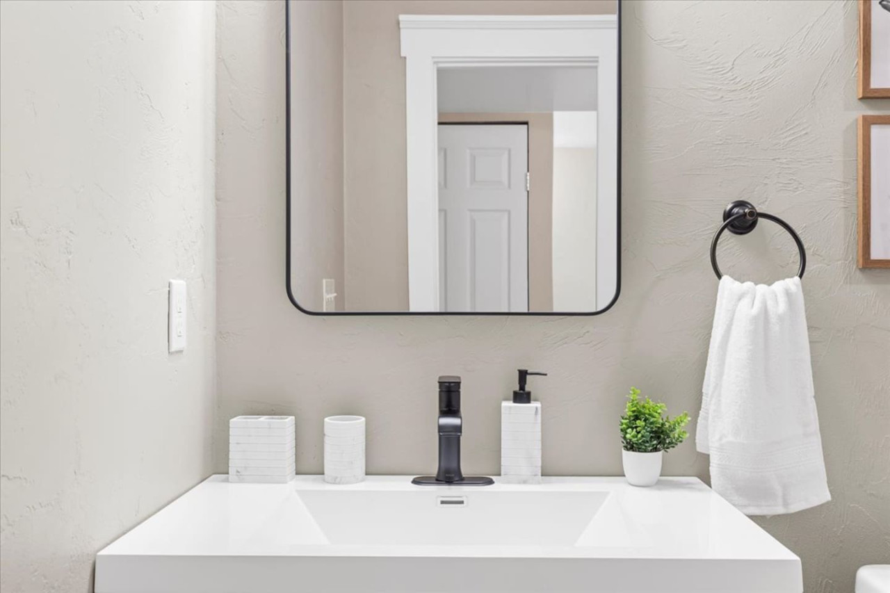 The bathroom is a private sanctuary, with a layout and features that make it the perfect place to rejuvenate.