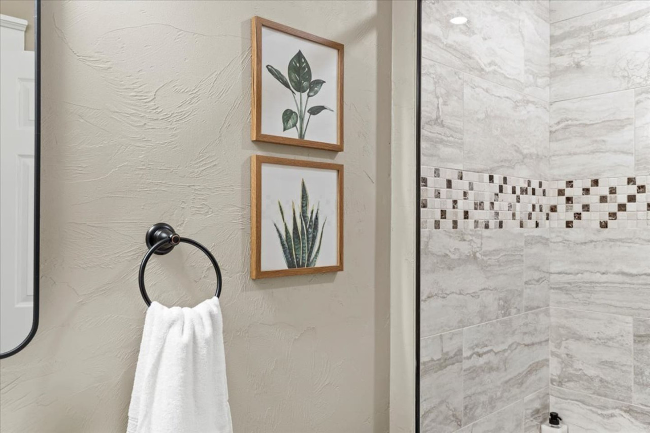 Our clean and newly renovated washroom is ready for our guests.