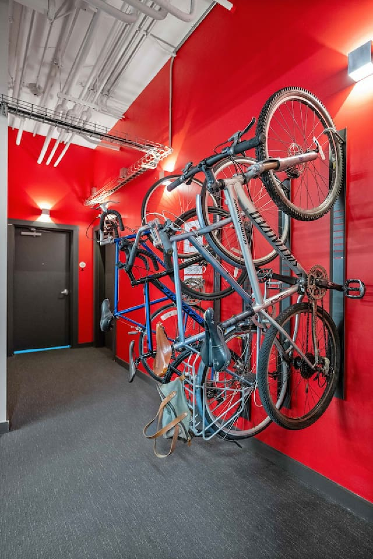 Spacious bicycle storage area