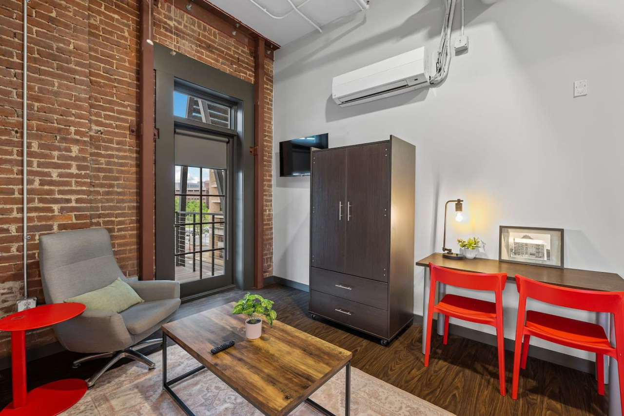 As you take a seat in the living room, the comfortable furniture and tasteful design make it easy to unwind.