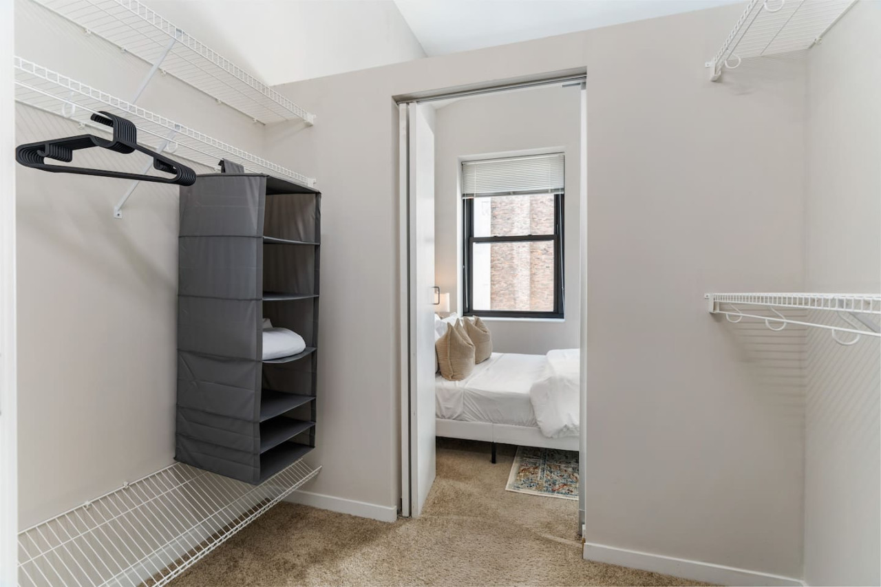 Spacious closets with ample storage space for all your travel essentials – unpack, unwind, and feel right at home.