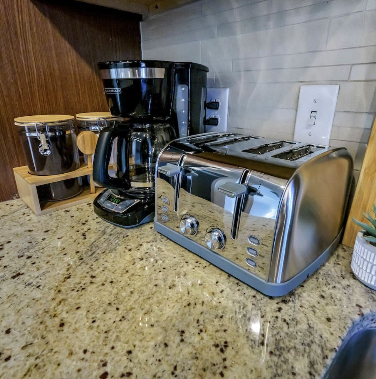 Fully equipped kitchen with all the tools you need for a perfect culinary experience. Enjoy the convenience of having everything at your fingertips!
