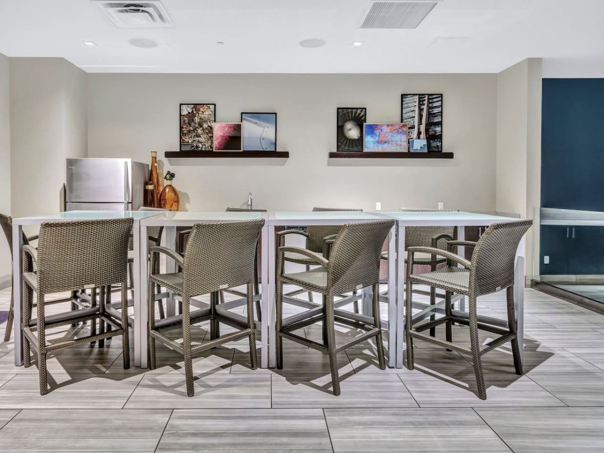 You can have entertainment in this stylish unique space!