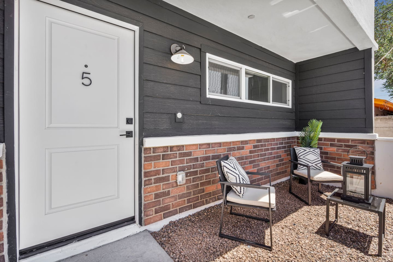 Welcoming facade of the home, showcasing beautiful architecture and a well-maintained exterior, perfect for a relaxing stay.