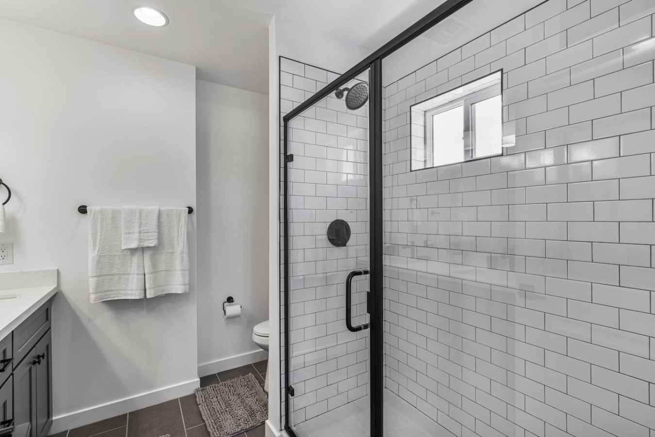 The bathroom is a private sanctuary, with a layout and features that make it the perfect place to rejuvenate.