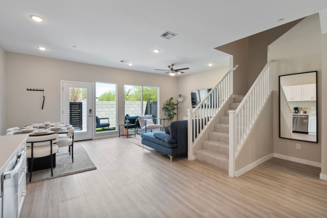 The home’s open layout and tasteful decor create a serene environment where you can truly relax and feel at home.