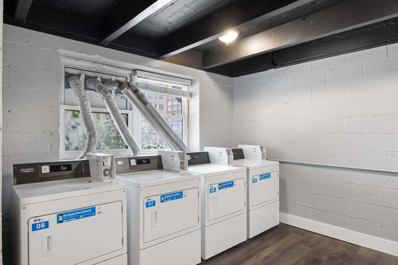 Convenient laundry room with washer and dryer