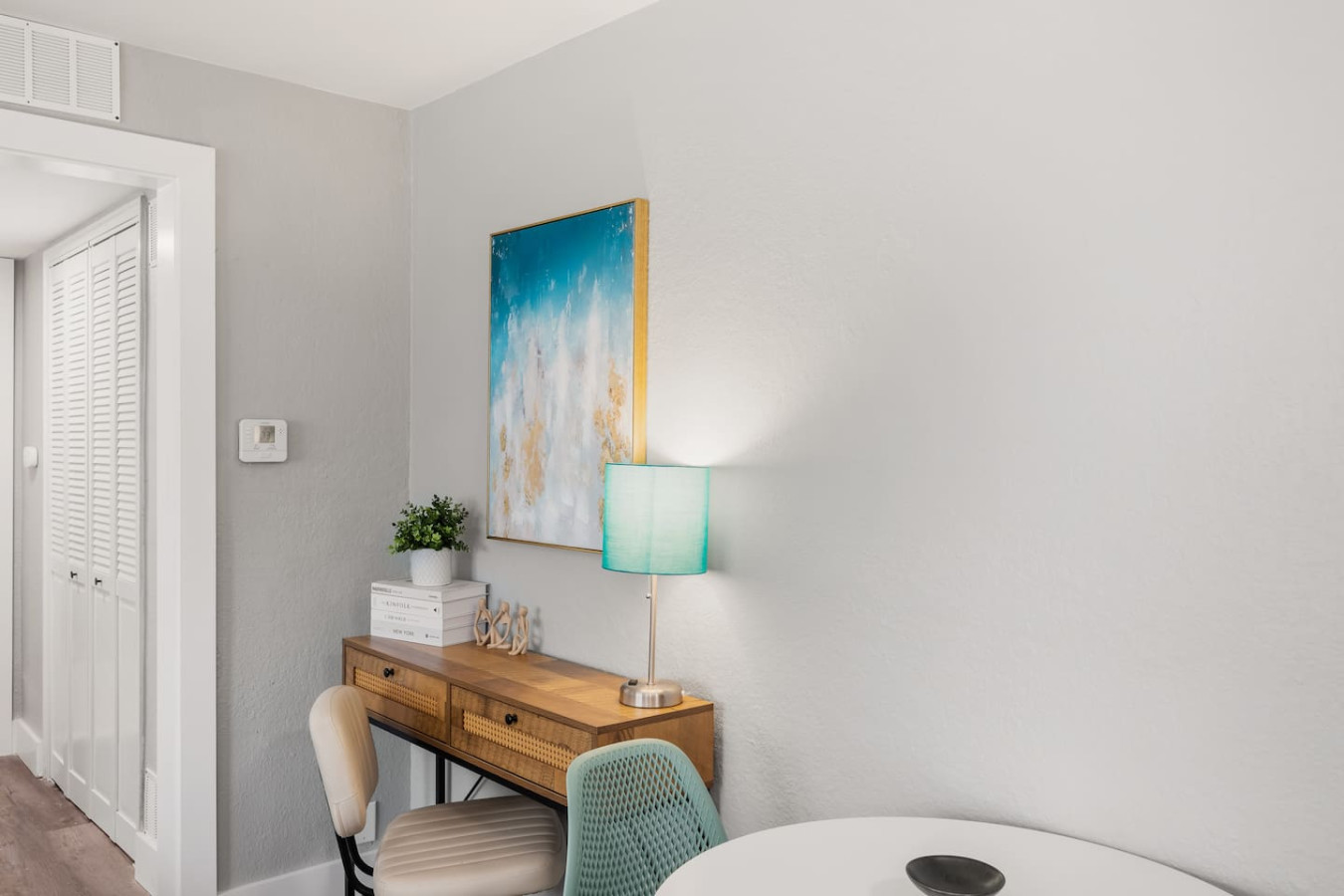 The home's design effortlessly blends comfort and style, creating an inviting atmosphere that welcomes you in.