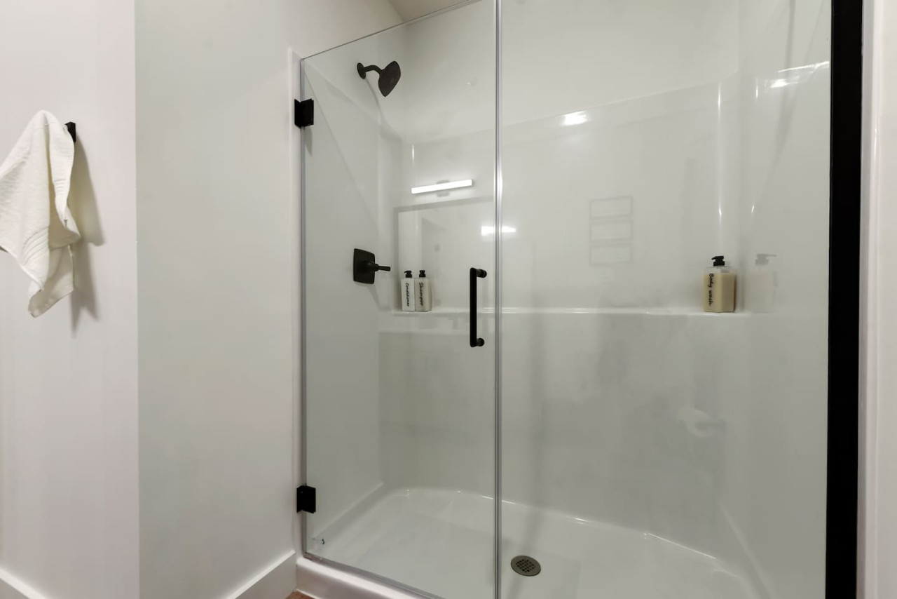 The bathroom is a private sanctuary, with a layout and features that make it the perfect place to rejuvenate.