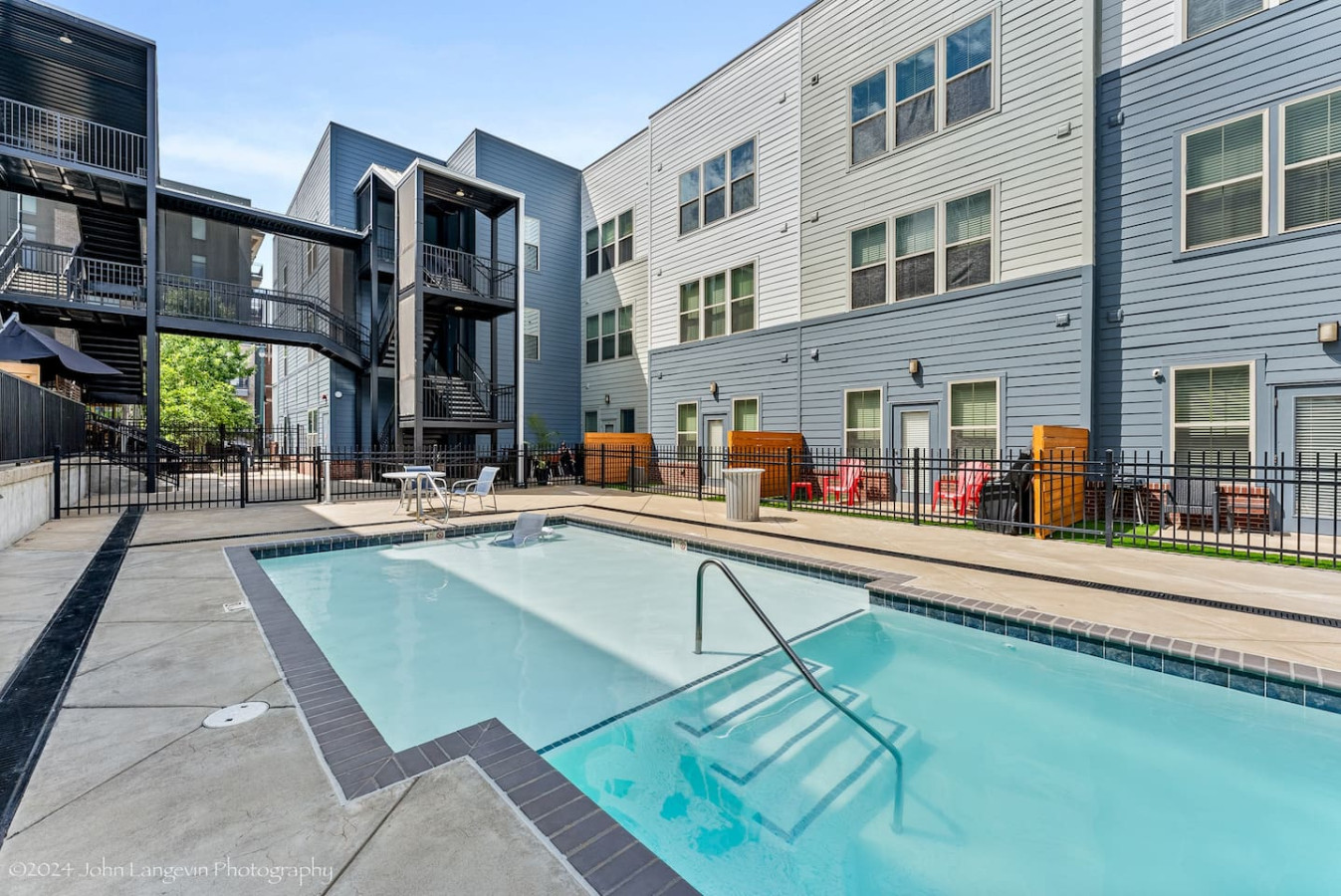 As you dip your toes into the cool water, the pool offers a refreshing retreat on a warm day.