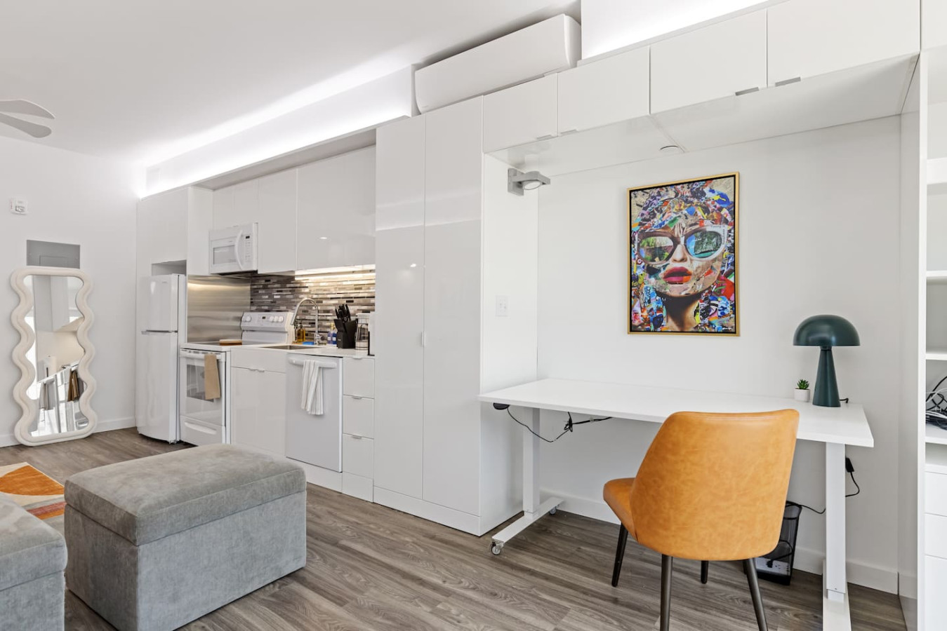 As you step into the kitchen, the clean lines and functional design make you eager to start cooking your favorite dishes.