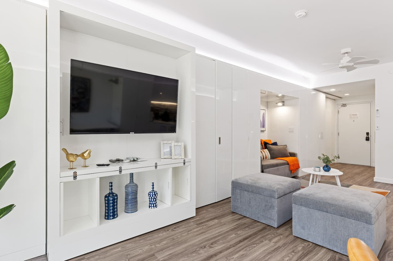 Once you enter the living room you'll find a space that feels both luxurious and cozy, perfect for unwinding after a long day.