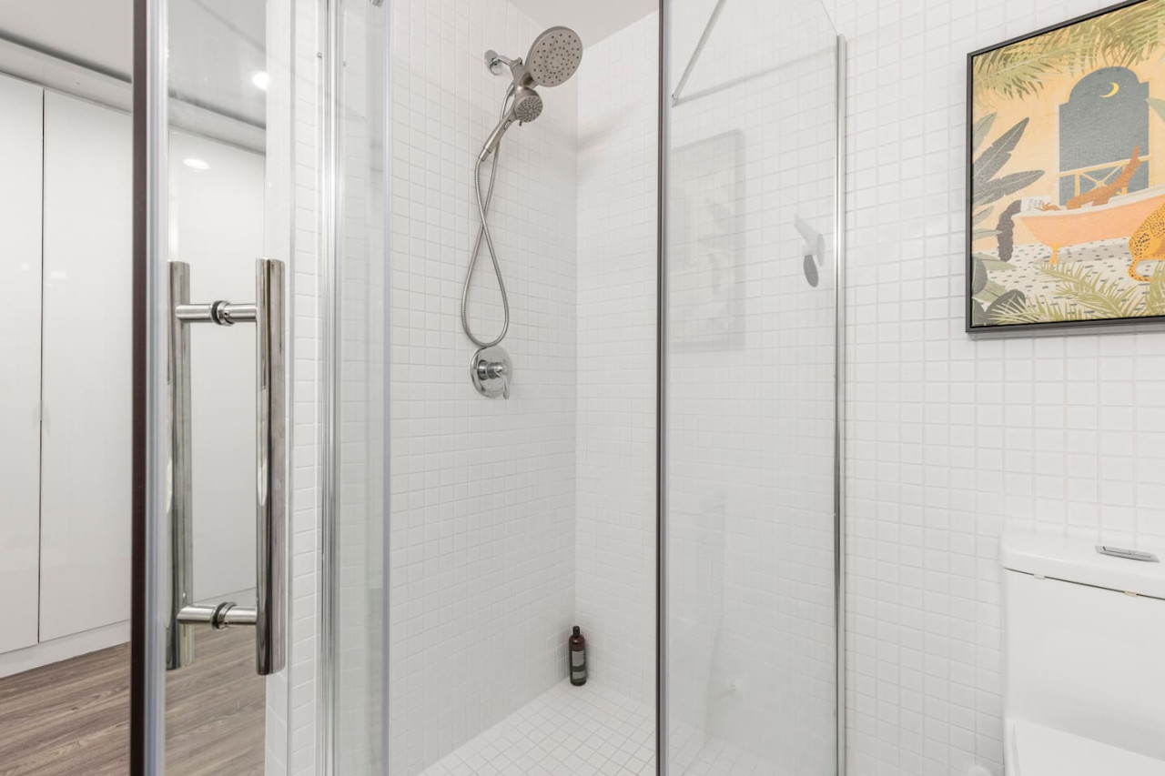The bathroom is a private sanctuary, with a layout and features that make it the perfect place to rejuvenate.