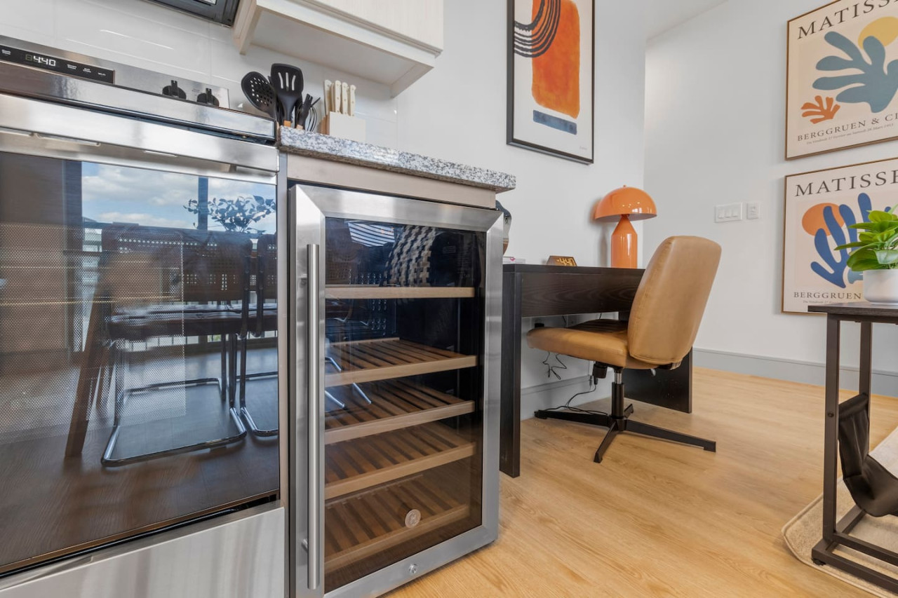 Fully equipped kitchen with all the tools you need for a perfect culinary experience. Enjoy the convenience of having everything at your fingertips!