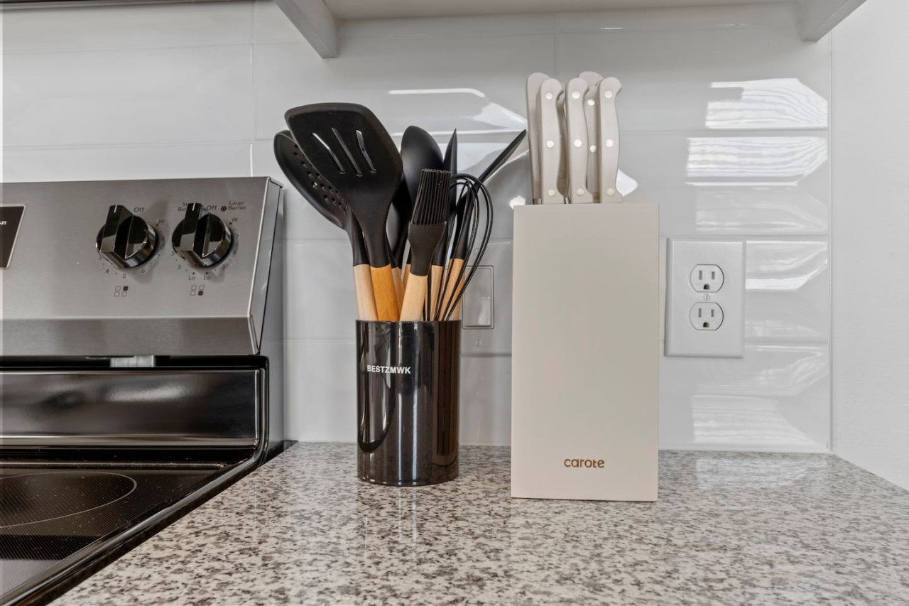 As you step into the kitchen, the clean lines and functional design make you eager to start cooking your favorite dishes.