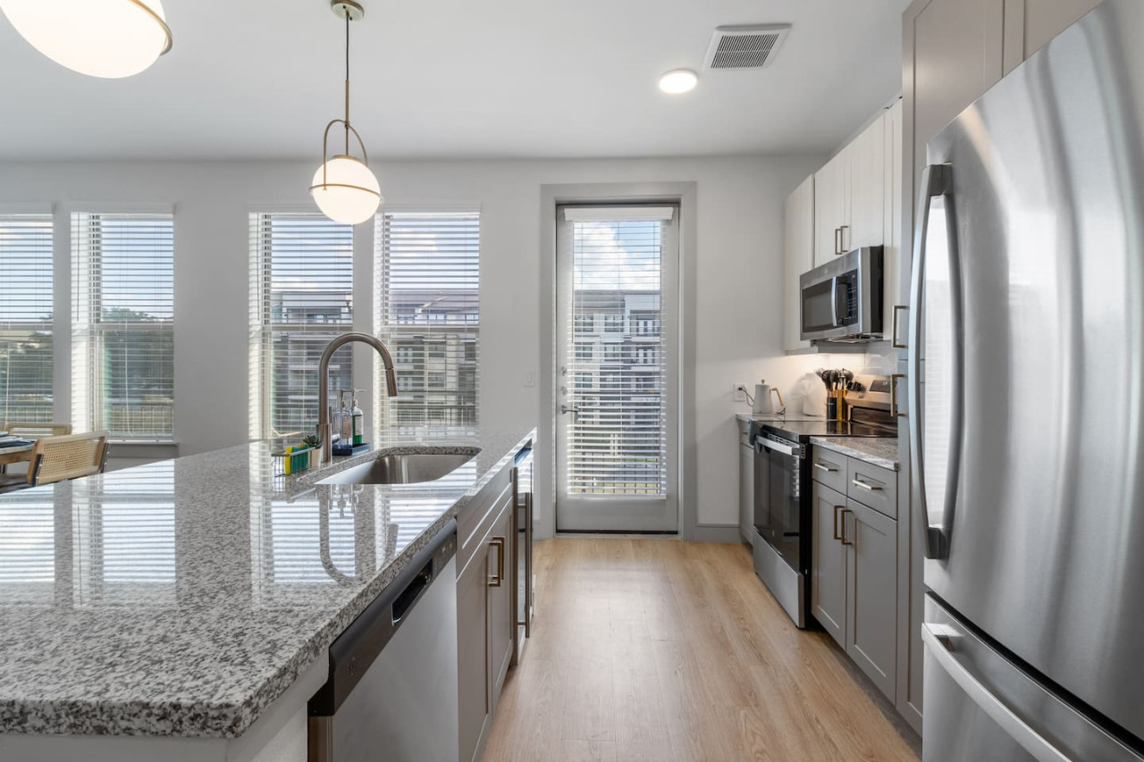 As you step into the kitchen, the clean lines and functional design make you eager to start cooking your favorite dishes.