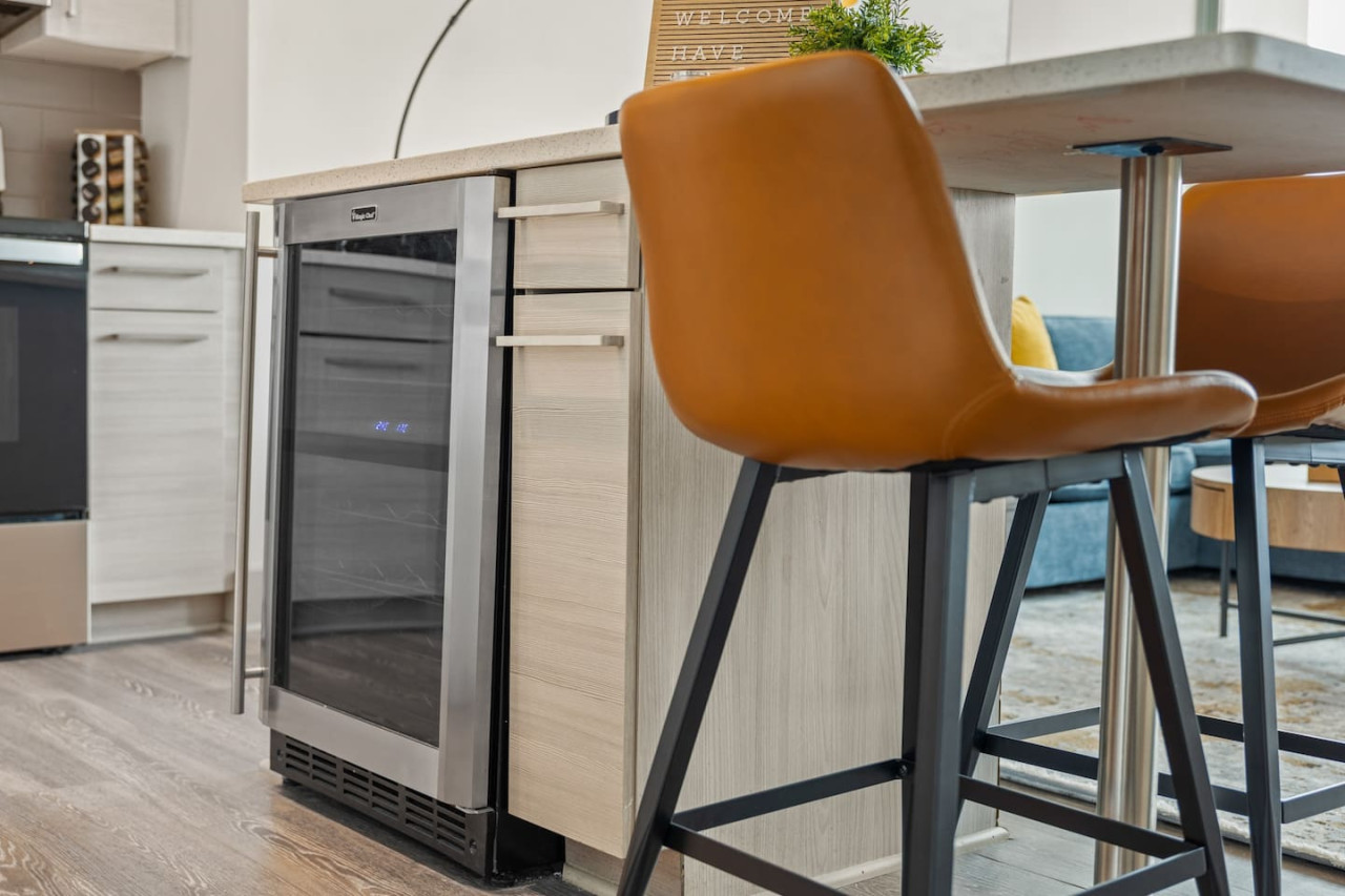 As you step into the kitchen, the clean lines and functional design make you eager to start cooking your favorite dishes.