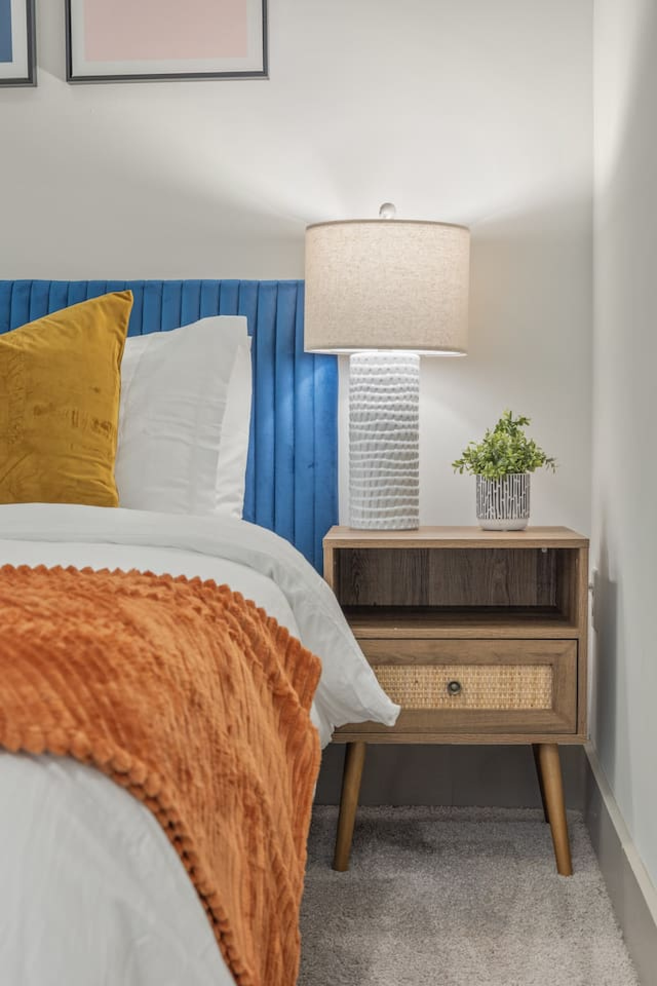 Luxurious bedroom featuring a comfortable bed, elegant decor, and plenty of natural light for a rejuvenating sleep.