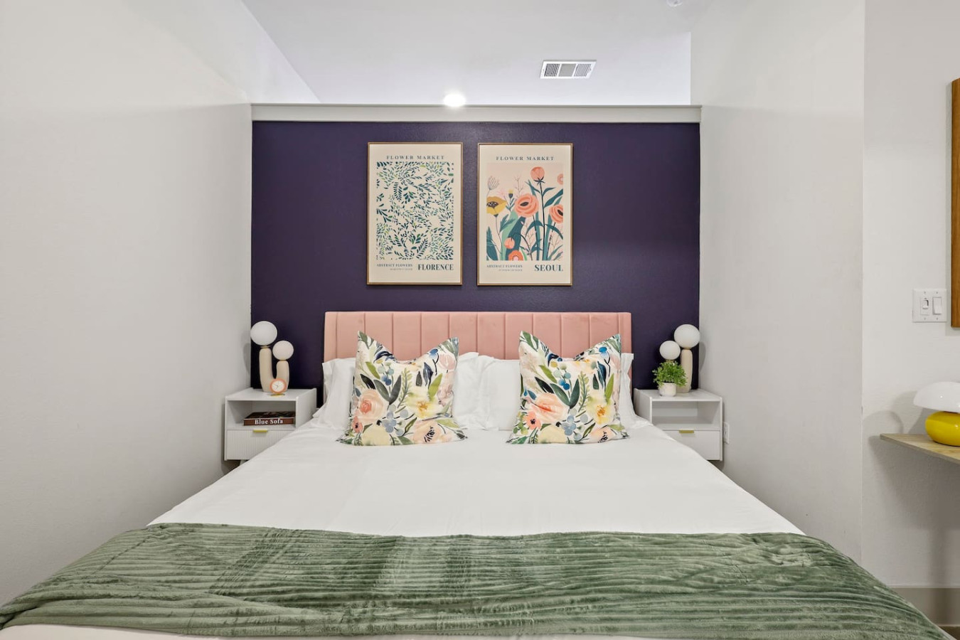 As you enter the bedroom, the sophisticated decor and plush bedding create a space where you can truly unwind.