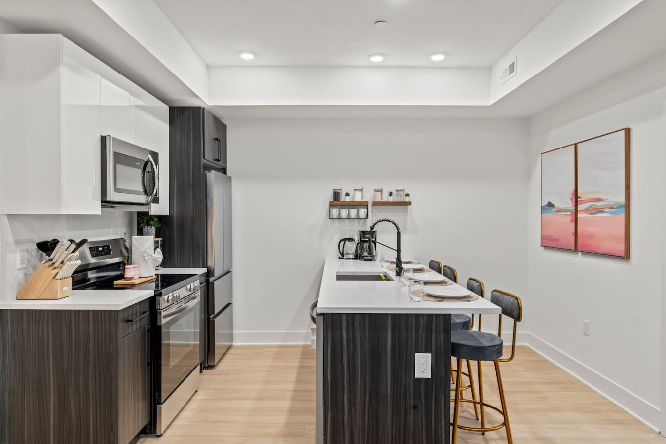 Fully equipped kitchen with all the tools you need for a perfect culinary experience. Enjoy the convenience of having everything at your fingertips!
