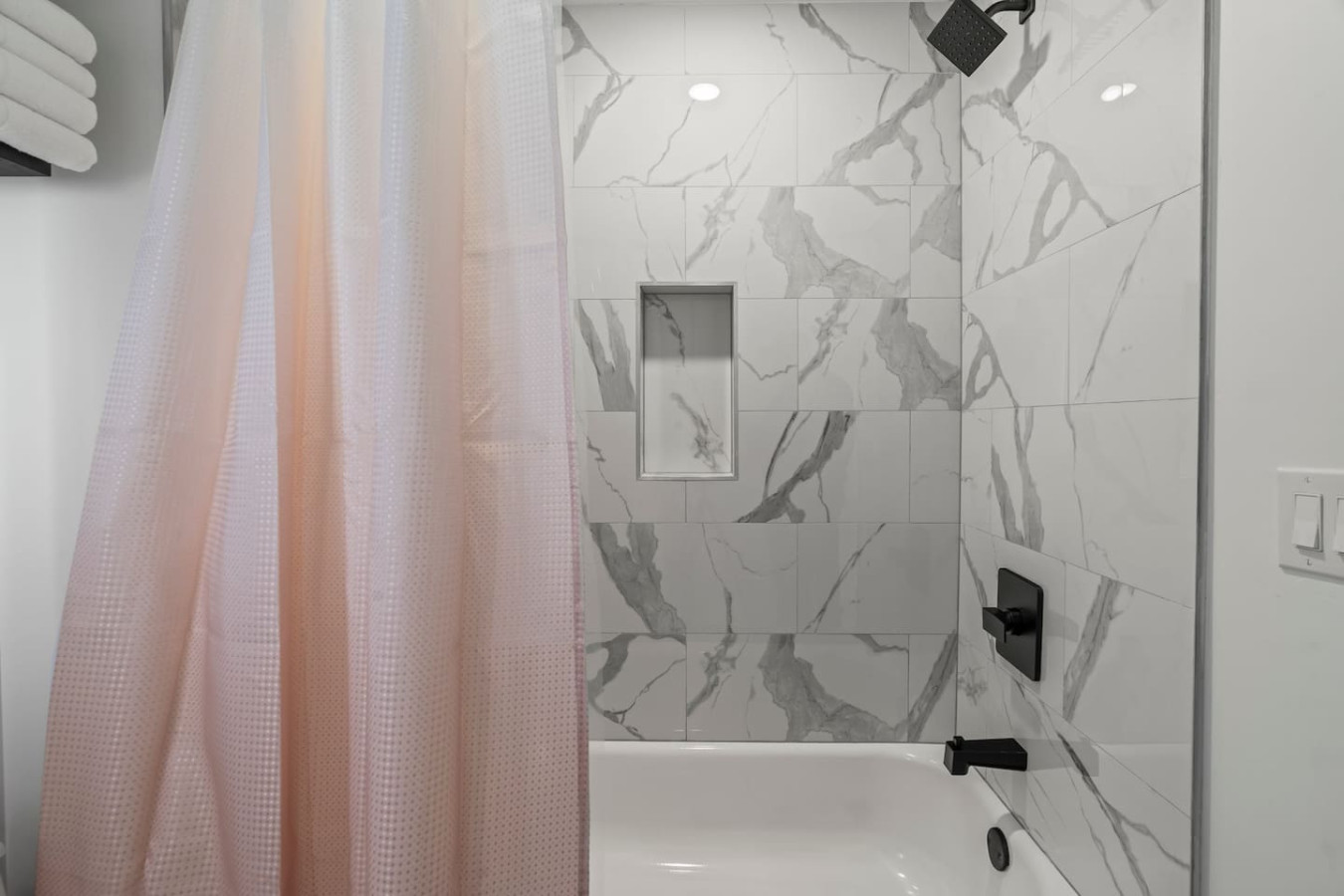 The bathroom is a private sanctuary, with a layout and features that make it the perfect place to rejuvenate.