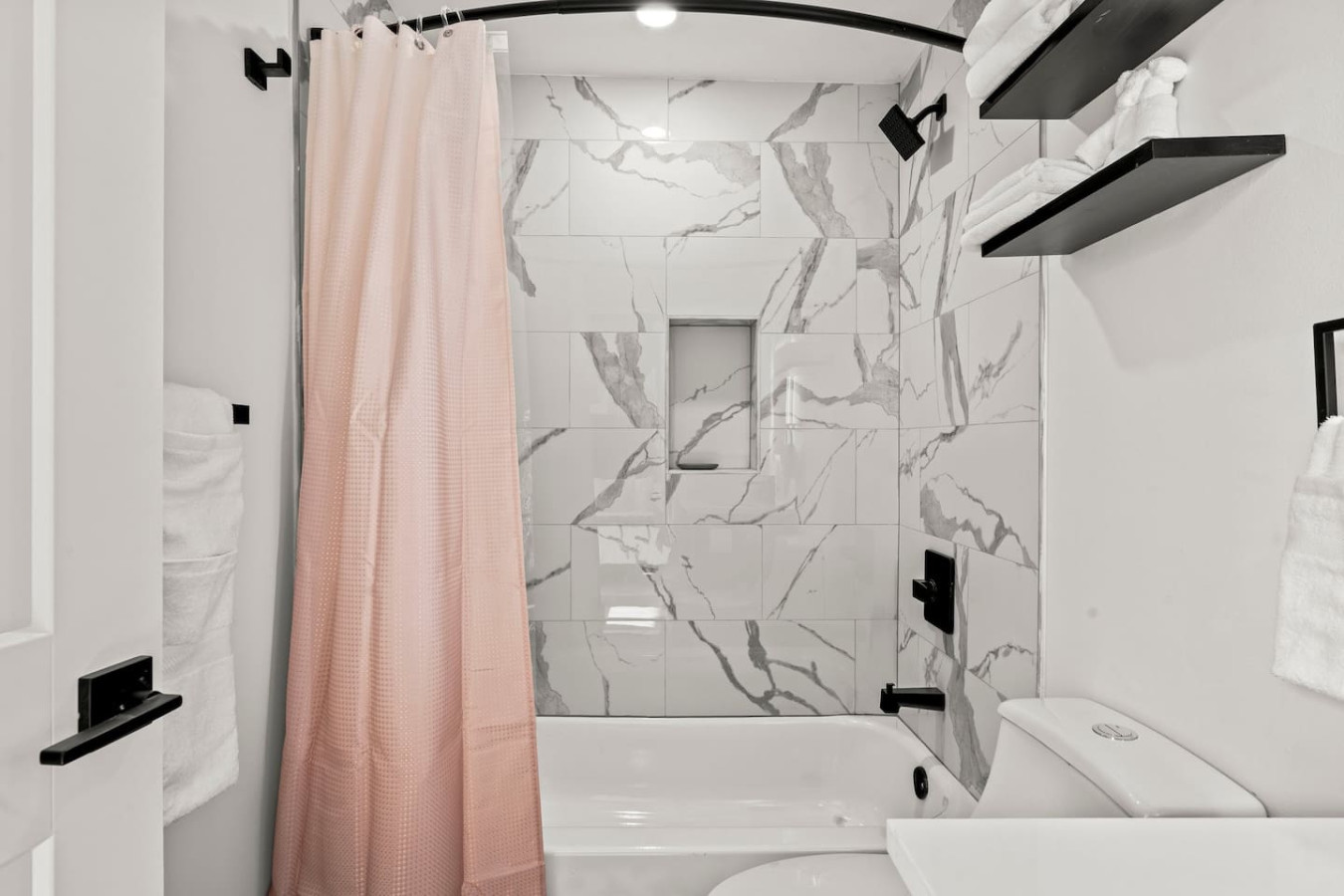The bathroom is a private sanctuary, with a layout and features that make it the perfect place to rejuvenate.