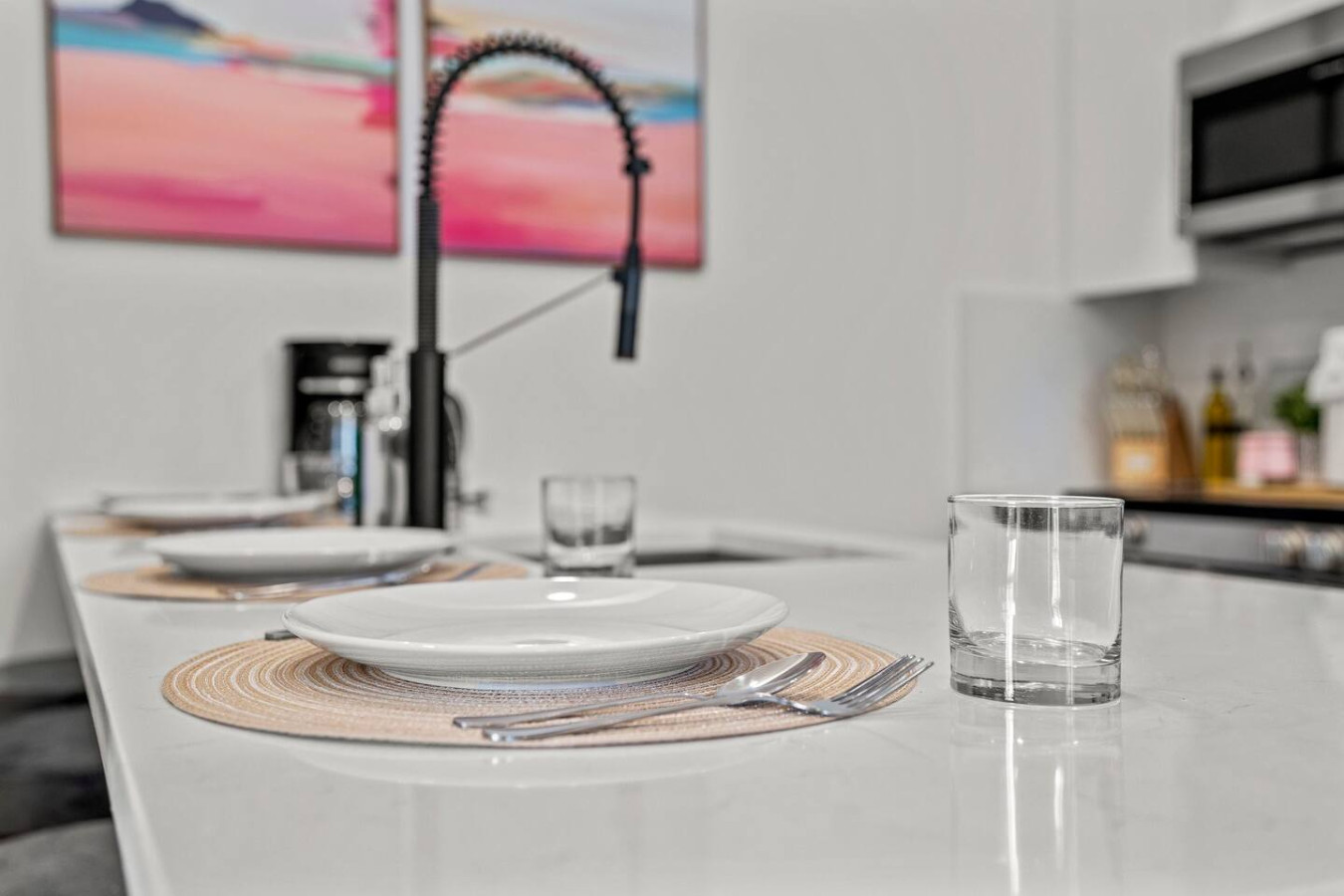 The dining area encourages you to gather with friends, enjoy a drink, and create lasting memories.