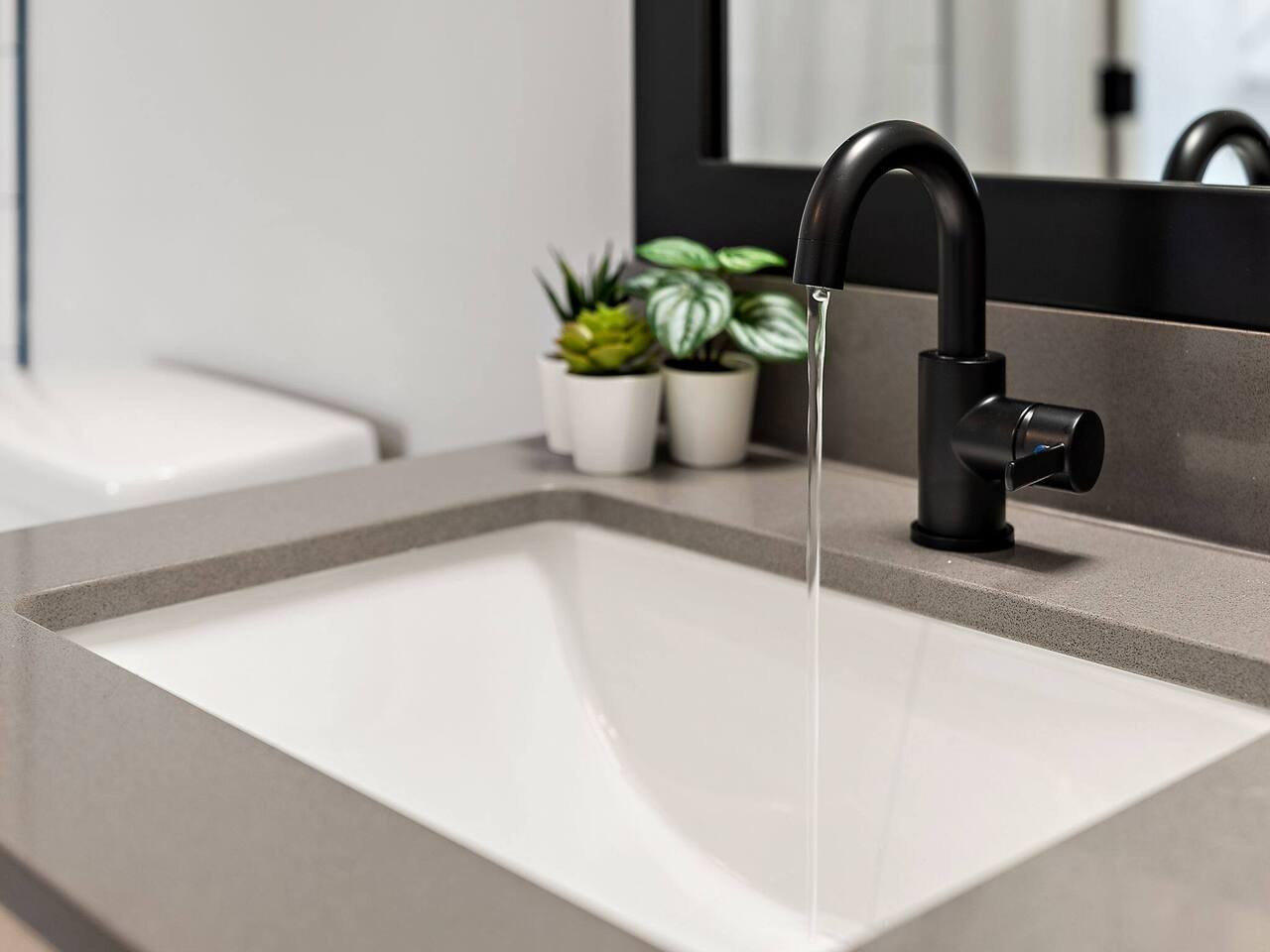 The bathroom is a private sanctuary, with a layout and features that make it the perfect place to rejuvenate.