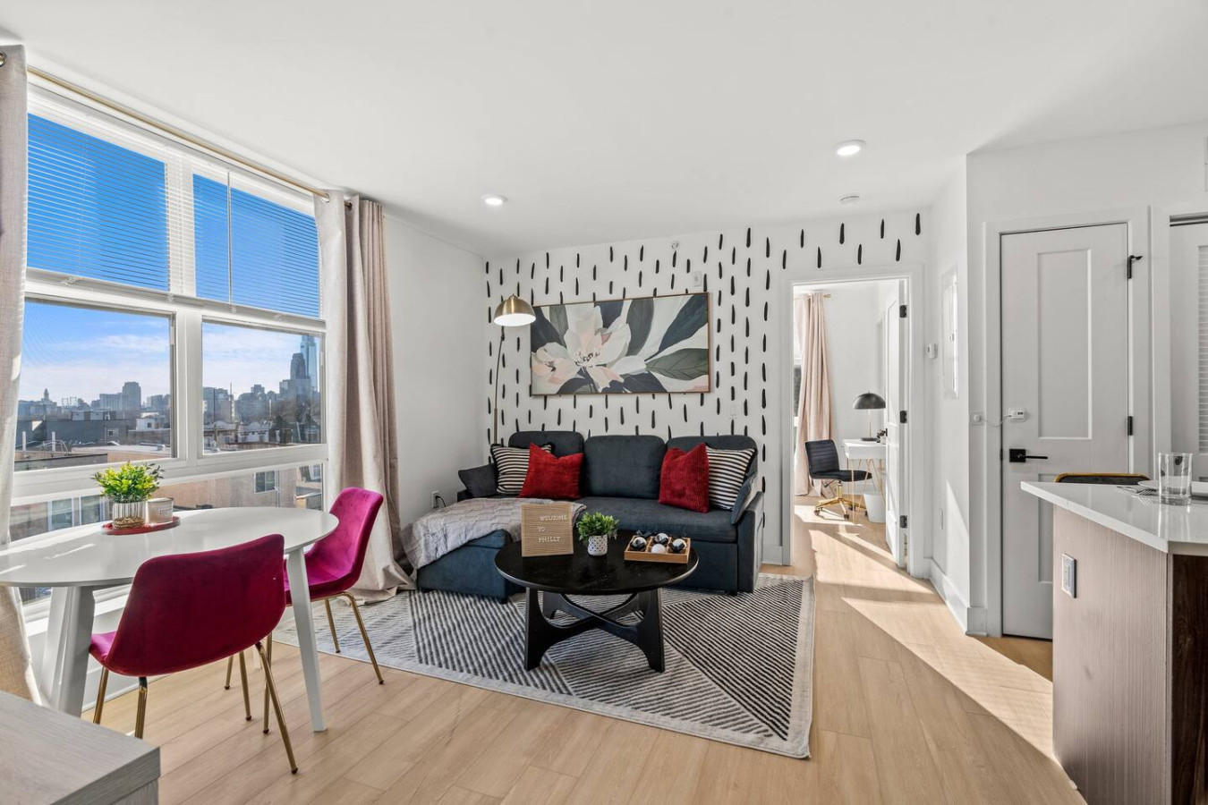 Once you enter the living room you'll find a space that feels both luxurious and cozy, perfect for unwinding after a long day.
