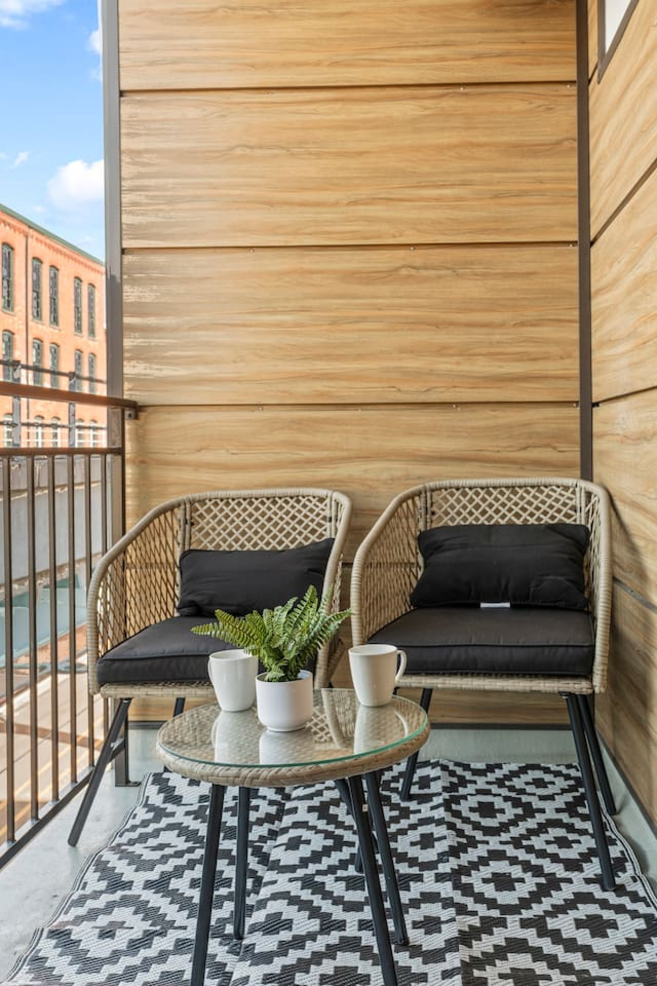 Relax in our charming balcony, perfect for enjoying fresh air and peaceful outdoor moments