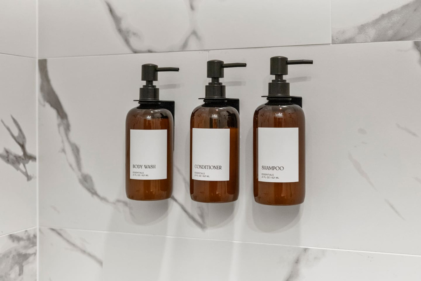 Complimentary conditioner, shampoo, and body wash (initial consumables provided).