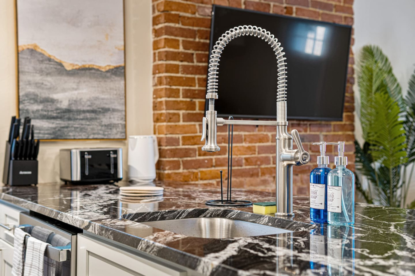 As you step into the kitchen, the clean lines and functional design make you eager to start cooking your favorite dishes.