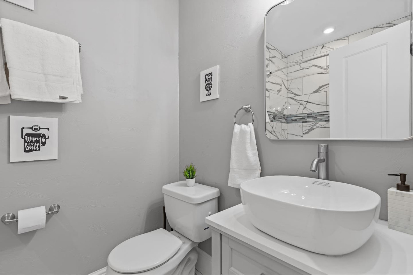 The bathroom is a private sanctuary, with a layout and features that make it the perfect place to rejuvenate.