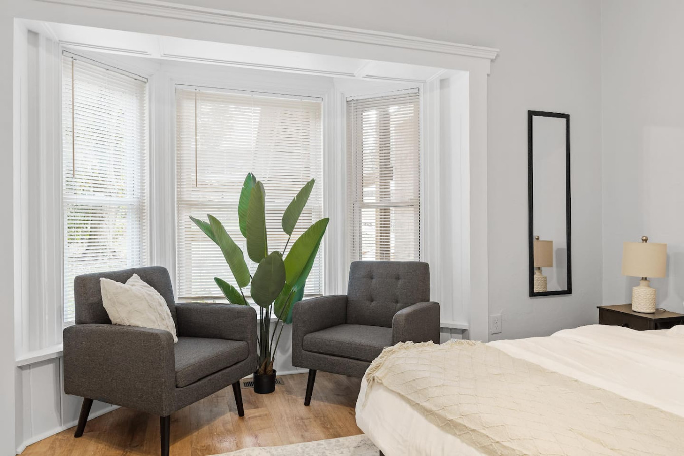 You’ll feel enveloped in warmth in this charming room with its rich wood accents and inviting bed. Wake up refreshed, surrounded by rustic coziness, and enjoy the perfect mix of comfort and natural vibes