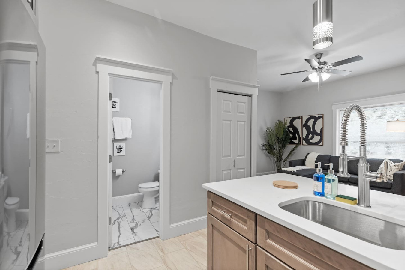 As you step into the kitchen, the clean lines and functional design make you eager to start cooking your favorite dishes.