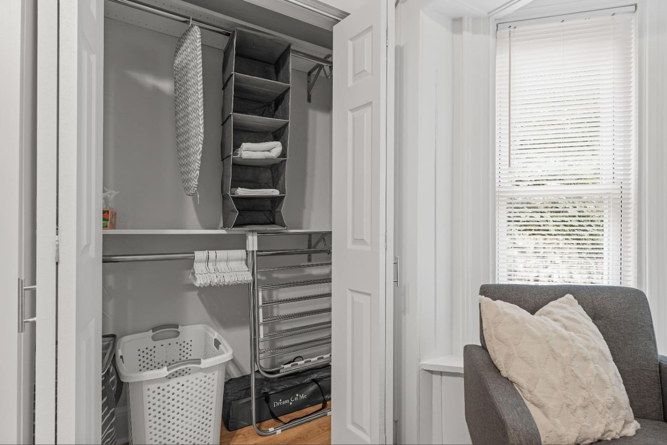 Spacious closets with ample storage space for all your travel essentials – unpack, unwind, and feel right at home.