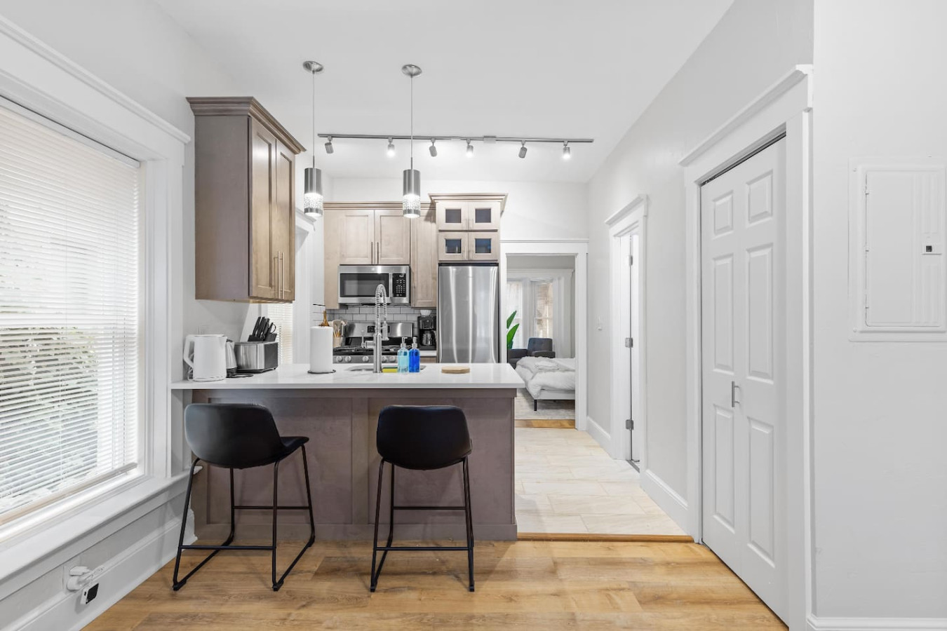 As you step into the kitchen, the clean lines and functional design make you eager to start cooking your favorite dishes.