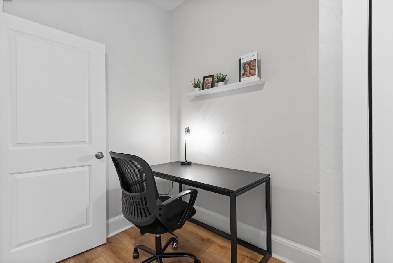 A comfortable workplace in the bedroom area