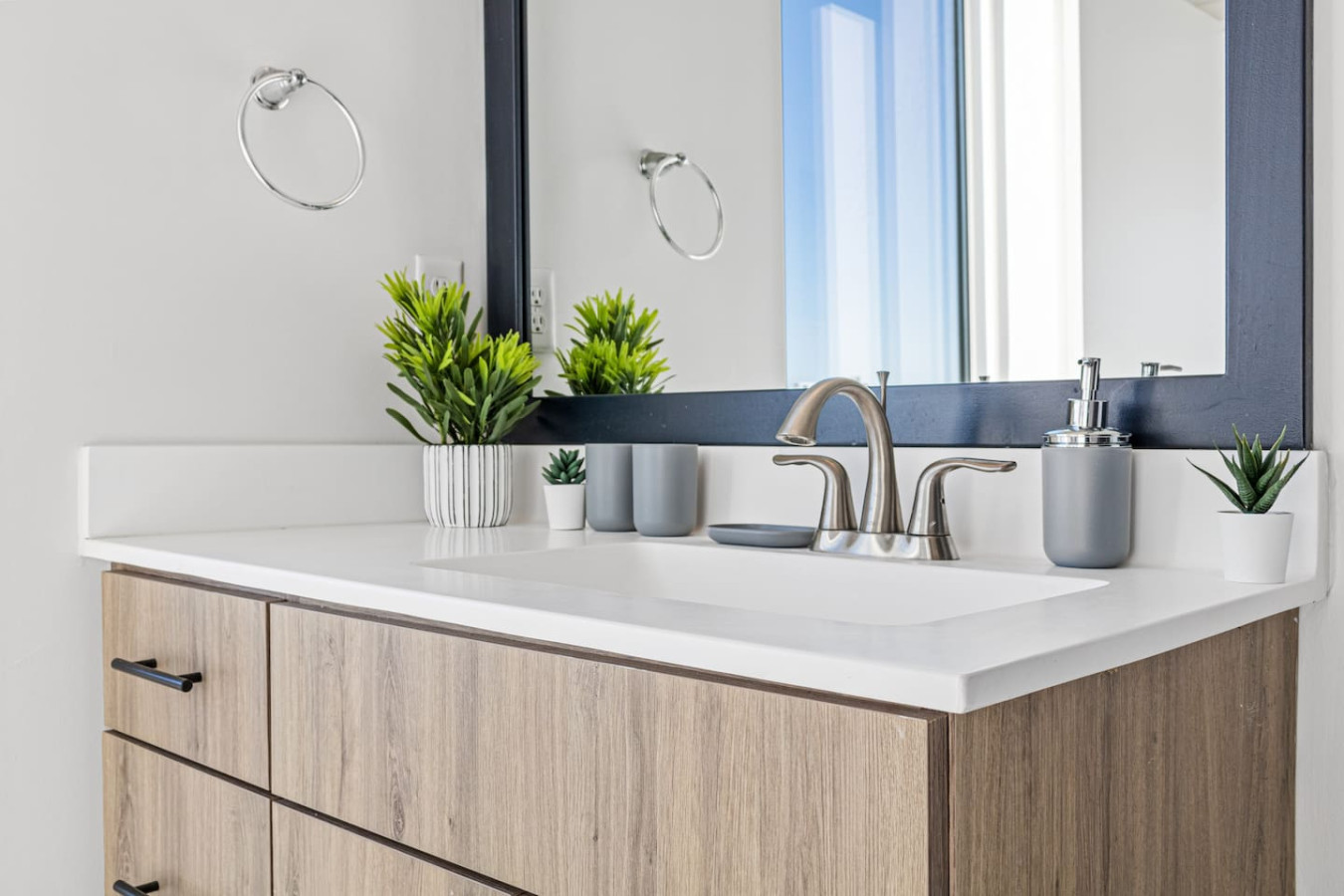 The bathroom is a private sanctuary, with a layout and features that make it the perfect place to rejuvenate.