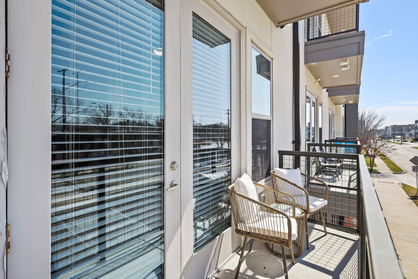 Relax in our charming balcony, perfect for enjoying fresh air and peaceful outdoor moments