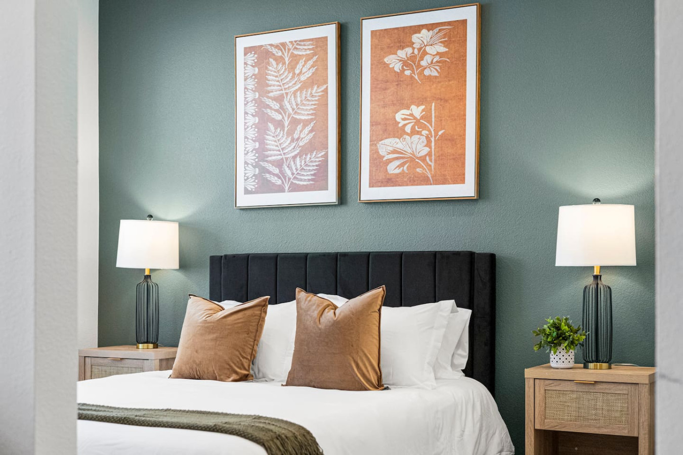 The bedroom offers a sanctuary of calm, where you can unwind and recharge in comfort and style.