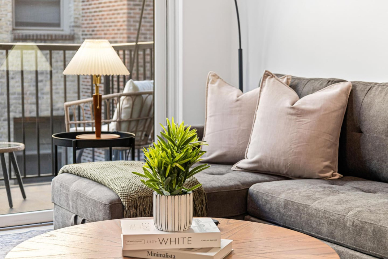 As you take a seat in the living room, the comfortable furniture and tasteful design make it easy to unwind.