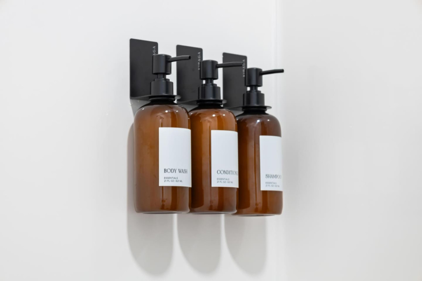 Complimentary conditioner, shampoo, and body wash (initial consumables provided).