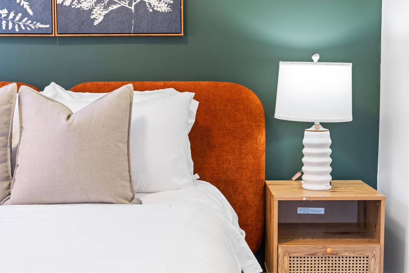 The bedroom’s serene ambiance invites you to relax, with a plush bed that promises a restful night's sleep.