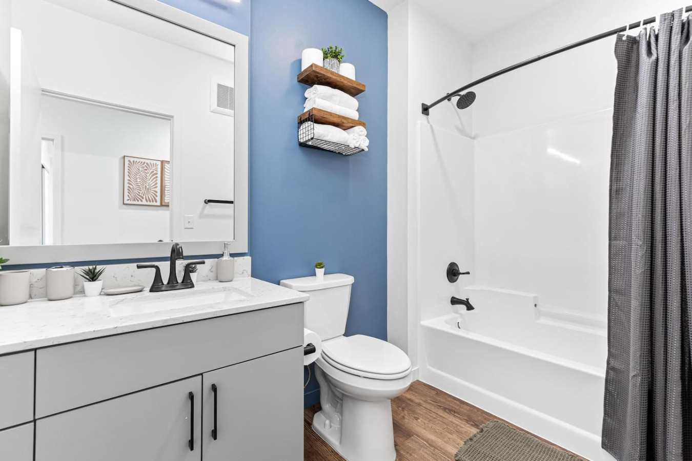 The bathroom is a private sanctuary, with a layout and features that make it the perfect place to rejuvenate.