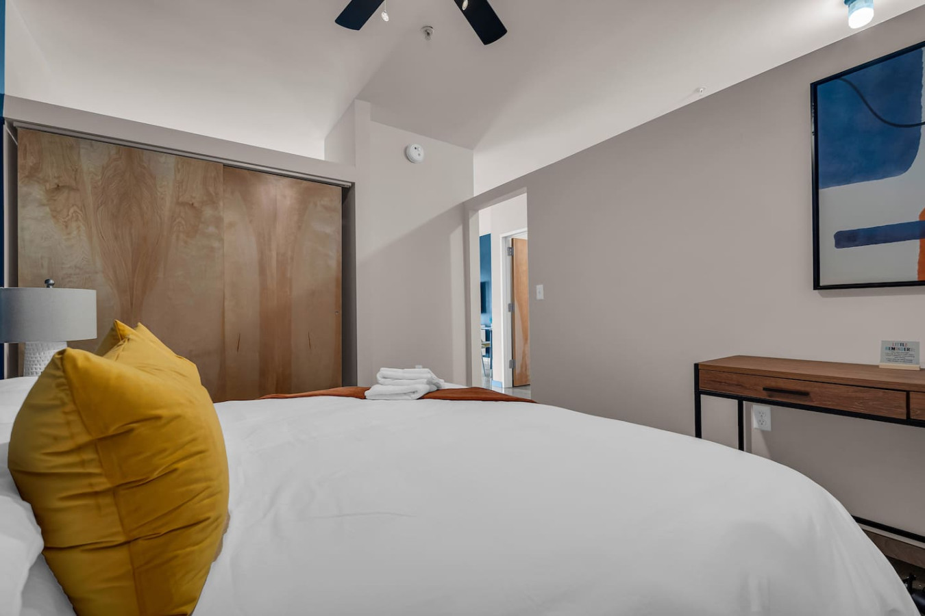 Bright and welcoming room with queen bed, perfect for families or friends traveling together.