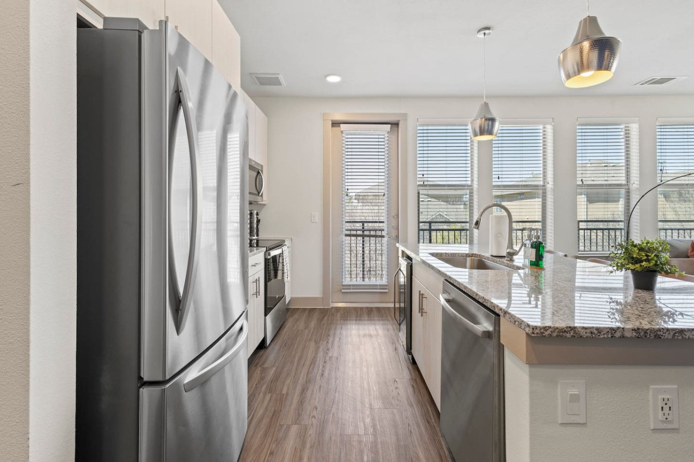 As you step into the kitchen, the clean lines and functional design make you eager to start cooking your favorite dishes.