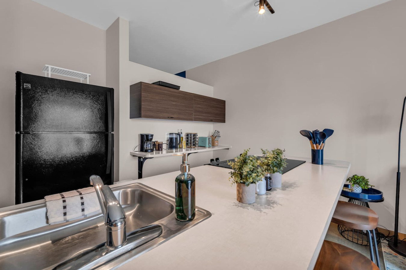 As you step into the kitchen, the clean lines and functional design make you eager to start cooking your favorite dishes.